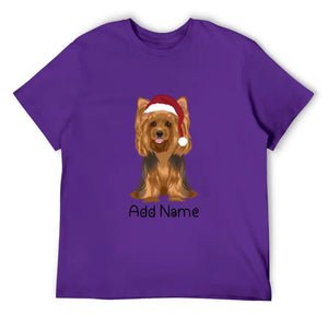 Personalized Yorkie Dad Cotton T Shirt-Apparel-Apparel, Dog Dad Gifts, Personalized, Shirt, T Shirt, Yorkshire Terrier-Men's Cotton T Shirt-Purple-Medium-18