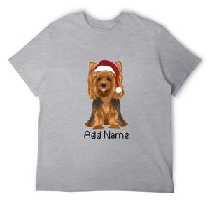 Personalized Yorkie Dad Cotton T Shirt-Apparel-Apparel, Dog Dad Gifts, Personalized, Shirt, T Shirt, Yorkshire Terrier-Men's Cotton T Shirt-Gray-Medium-19