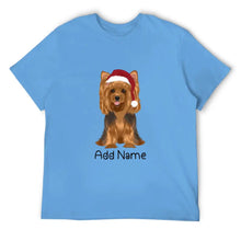 Load image into Gallery viewer, Personalized Yorkie Dad Cotton T Shirt-Apparel-Apparel, Dog Dad Gifts, Personalized, Shirt, T Shirt, Yorkshire Terrier-Men&#39;s Cotton T Shirt-Sky Blue-Medium-2