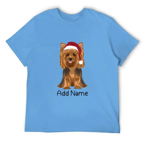 Personalized Yorkie Dad Cotton T Shirt-Apparel-Apparel, Dog Dad Gifts, Personalized, Shirt, T Shirt, Yorkshire Terrier-Men's Cotton T Shirt-Sky Blue-Medium-2