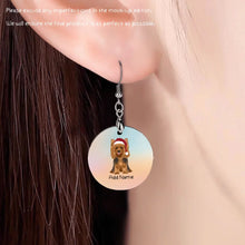 Load image into Gallery viewer, Personalized Yorkie Dog Mom Earrings-Dog Themed Jewellery-Yorkshire Terrier-Personalized Dog Mom Earrings-Round-One Size-4