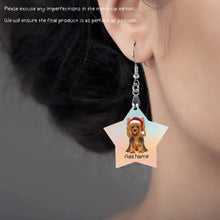 Load image into Gallery viewer, Personalized Yorkie Dog Mom Earrings-Dog Themed Jewellery-Yorkshire Terrier-Personalized Dog Mom Earrings-Star-One Size-5