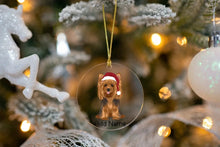 Load image into Gallery viewer, Personalized Yorkie Love Christmas Tree Ornaments-Christmas Ornament-Christmas, Personalized, Yorkshire Terrier-Christmas Tree Ornaments-Transparent-3.5&quot; or 8.9 cm-3