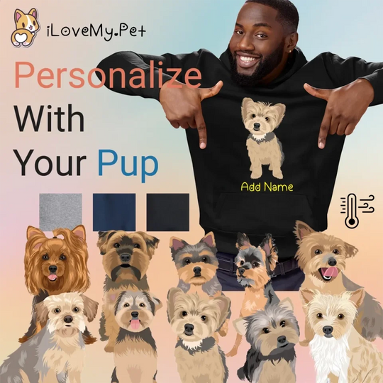 Personalized Yorkie Love Mens Warm Hoodie Sweatshirt 540x