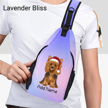 Load image into Gallery viewer, Personalized Yorkie Love Unisex Sling Bag Backpack-Accessories-Yorkshire Terrier-Unisex Sling Bag Backpack-Lavender Bliss-One Size-15