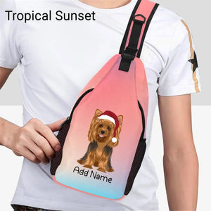 Personalized Yorkie Love Unisex Sling Bag Backpack-Accessories-Yorkshire Terrier-Unisex Sling Bag Backpack-Tropical Sunset-One Size-19