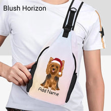 Load image into Gallery viewer, Personalized Yorkie Love Unisex Sling Bag Backpack-Accessories-Yorkshire Terrier-Unisex Sling Bag Backpack-Blush Horizon-One Size-20