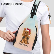 Load image into Gallery viewer, Personalized Yorkie Love Unisex Sling Bag Backpack-Accessories-Yorkshire Terrier-Unisex Sling Bag Backpack-Pastel Sunrise-One Size-21