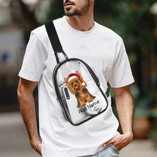 Load image into Gallery viewer, Personalized Yorkie Love Unisex Transparent Sling Bag-Accessories-Yorkshire Terrier-Unisex Transparent Sling Bag-Transparent-One Size-4