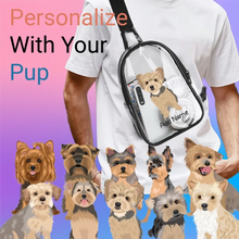 Load image into Gallery viewer, Yorkshire Terrier transparent-sling-bag-multi