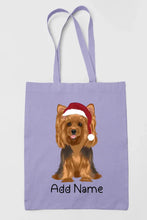 Load image into Gallery viewer, Personalized Yorkie Love Zippered Tote Bag-Accessories-Accessories, Bags, Dog Mom Gifts, Personalized, Yorkshire Terrier-Zippered Tote Bag-Pastel Purple-Classic-2