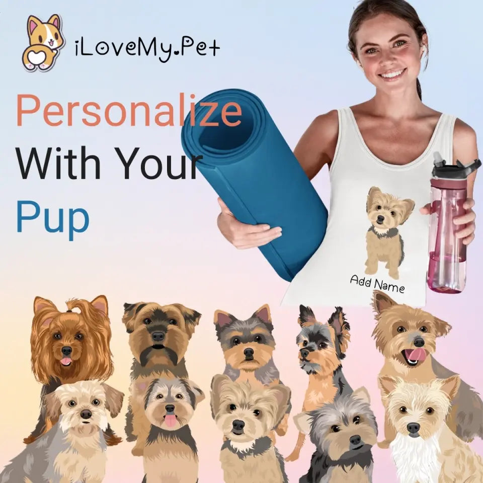 Personalized Yorkie Mom Cotton Tank Top-Shirts & Tops-Apparel,Dog Mom Gifts,Personalized,T Shirt,Yorkshire Terrier-1