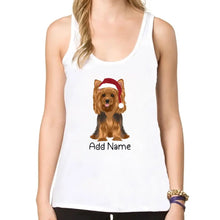 Load image into Gallery viewer, Personalized Yorkie Mom Yoga Tank Top-Shirts &amp; Tops-Apparel, Dog Mom Gifts, Shirt, T Shirt, Yorkshire Terrier-Yoga Tank Top-White-L - Fitting-2