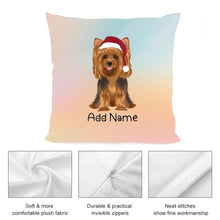 Load image into Gallery viewer, Personalized Yorkie Soft Plush Pillowcase-Home Decor-Dog Dad Gifts, Dog Mom Gifts, Home Decor, Personalized, Pillows, Yorkshire Terrier-3