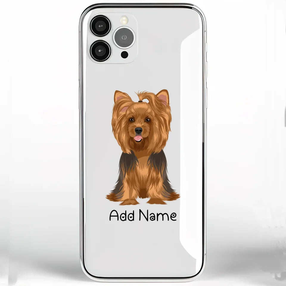 Personalized Yorkie Soft Shell Phone Cover-Cell Phone Accessories-Accessories, Dog Mom Gifts, Personalized, Phone Case, Yorkshire Terrier-Phone Cover-Transparent TPU-One Size-2