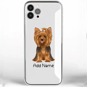 Personalized Yorkie Soft Shell Phone Cover-Cell Phone Accessories-Accessories, Dog Mom Gifts, Personalized, Phone Case, Yorkshire Terrier-Phone Cover-Transparent TPU-One Size-1