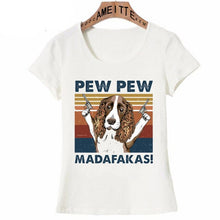 Load image into Gallery viewer, Pew Pew Greyhound Womens T Shirt - Series 3-Apparel-Apparel, Dogs, Greyhound, T Shirt, Whippet, Z1-Cocker Spaniel-S-7