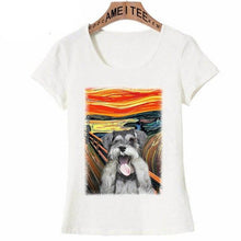 Load image into Gallery viewer, Photobomb Silver Schnauzer Womens T ShirtApparelWhiteS