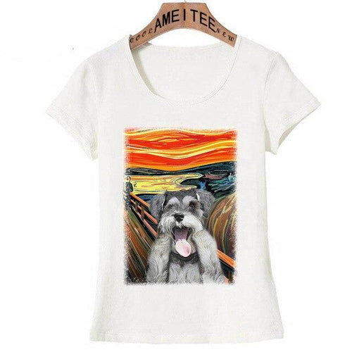 Photobomb Silver Schnauzer Womens T ShirtApparelWhiteS