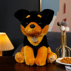 Pick Me Sitting Rottweiler Stuffed Animal Plush Toy-Stuffed Animals-Rottweiler, Stuffed Animal-5