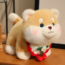 Load image into Gallery viewer, Pick My Scarf and Hat Shiba Inu Stuffed Animal Plush Toys-Cherry Scarf-26x22 cm-16