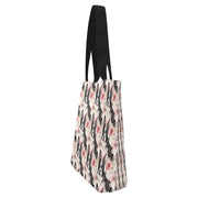 Pink and White Floral Boston Terriers Large Canvas Tote Bags - Set of 2-Accessories-Accessories, Bags, Boston Terrier-5