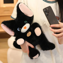 Load image into Gallery viewer, Pink Ears Black Devon Rex Cat Stuffed Animal Plush Toy-5