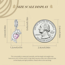 Load image into Gallery viewer, Pink Heart Labrador Silver Charm Pendant-EFC799-5