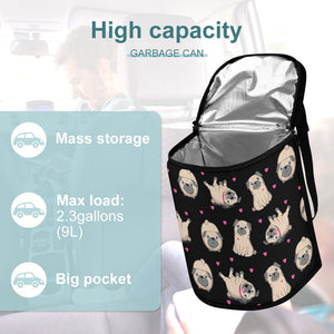Pink Hearts Pug Love Multipurpose Car Storage Bag - 4 Colors-Car Accessories-Bags, Car Accessories, Pug-3