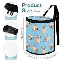 Load image into Gallery viewer, Pink Hearts Pug Love Multipurpose Car Storage Bag - 4 Colors-Car Accessories-Bags, Car Accessories, Pug-15