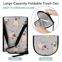 Load image into Gallery viewer, Pink Hearts Pug Love Multipurpose Car Storage Bag - 4 Colors-Car Accessories-Bags, Car Accessories, Pug-14