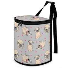 Load image into Gallery viewer, Pink Hearts Pug Love Multipurpose Car Storage Bag - 4 Colors-Car Accessories-Bags, Car Accessories, Pug-Silver-5