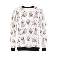 Load image into Gallery viewer, Pink Hearts Pug Love Women&#39;s Sweatshirt-Apparel-Apparel, Pug, Sweatshirt-3