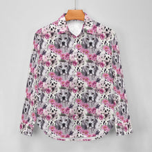 Load image into Gallery viewer, Pink Petals and Dalmatians Love Women&#39;s Shirt-Apparel-Apparel, Dalmatian, Shirt-3