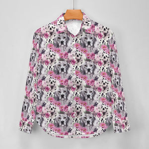 Pink Petals and Dalmatians Love Women's Shirt-Apparel-Apparel, Dalmatian, Shirt-3
