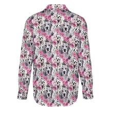 Load image into Gallery viewer, Pink Petals and Dalmatians Love Women&#39;s Shirt-Apparel-Apparel, Dalmatian, Shirt-5