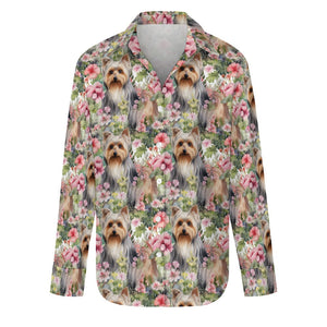 Pink Petals Yorkie Bloom Women's Shirt - 2 Designs-Apparel-Apparel, Shirt, Yorkshire Terrier-5