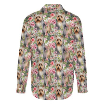 Load image into Gallery viewer, Pink Petals Yorkie Bloom Women&#39;s Shirt - 2 Designs-Apparel-Apparel, Shirt, Yorkshire Terrier-9