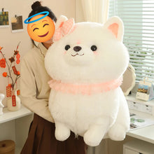 Load image into Gallery viewer, Pink Ruffle Collar White Pomeranian Stuffed Animal Plush Toy-Stuffed Animals-Pomeranian, Stuffed Animal-10