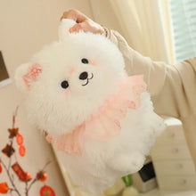 Load image into Gallery viewer, Pink Ruffle Collar White Pomeranian Stuffed Animal Plush Toy-Stuffed Animals-Pomeranian, Stuffed Animal-5