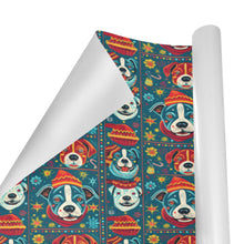 Load image into Gallery viewer, Pit Bull Christmas Merriment Gift Wrapping Paper - 2 Rolls-Christmas Ornament-Christmas,Pit Bull,Wrapping Paper-3