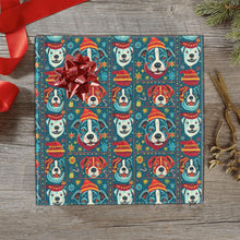 Load image into Gallery viewer, Pit Bull Christmas Merriment Gift Wrapping Paper - 2 Rolls-Christmas Ornament-Christmas,Pit Bull,Wrapping Paper-1