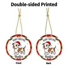 Load image into Gallery viewer, Pit Bull Christmas Ornament - Personalized Whimsical Holiday Cartoon Art Design - with Name-Christmas Ornament-Christmas,Personalize Artwork,Pit Bull-5