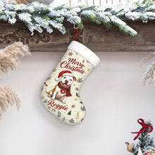 Load image into Gallery viewer, Pit Bull Christmas Stocking - Cozy Festive Wishes - Personalize with Photo and Name-Christmas Ornament-Christmas,Christmas Stocking,Personalize Artwork-7