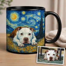 Load image into Gallery viewer, Personalized Starry Night Artwork Pit Bull Coffee Mug-Mug-Pit Bull,Dog Dad Gifts,Dog Memorial Gifts,Dog Mom Gifts,Mugs,Personalize Artwork-10