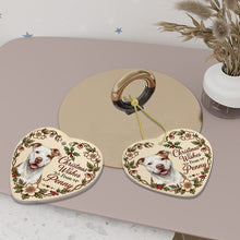 Load image into Gallery viewer, Pit Bull Dog Ornament - Christmas Wishes Design - Personalized with Name-Christmas Ornament-Christmas,Personalize Artwork,Pit Bull-6