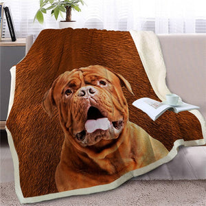 American Pit Bull Terrier Love Soft Warm Fleece Blanket - Series 2-Home Decor-American Pit Bull Terrier, Blankets, Dogs, Home Decor-Dogue de Bordeaux-Medium-9
