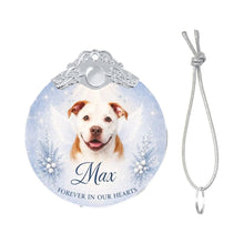 Load image into Gallery viewer, Pit Bull Ornament - Angel Dog Memorial Design - Personalized with Photo and Name-Christmas Ornament-Christmas,Christmas Ornament,Personalize Artwork,Pit Bull-4
