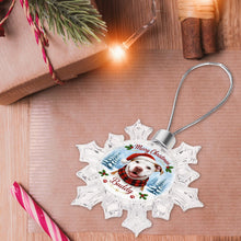 Load image into Gallery viewer, Pit Bull Ornament - Personalized Snowflake Shaped Christmas Snow Globe Design - with Name-Christmas Ornament-Christmas,Personalize Artwork,Pit Bull-6