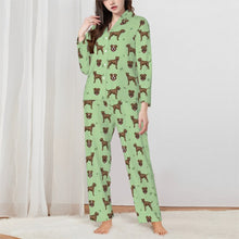 Load image into Gallery viewer, Pit Bull Pajamas for Women - XL Available - I Love Brindle Pit Bull Terriers-Pajamas-Apparel,Dog Mom Gifts,Pajamas,Pit Bull-Green-XS-1